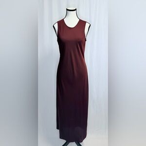 Quince Washable Stretch Mulberry Silk Tank Midi Dress NWOT Wine Tasting